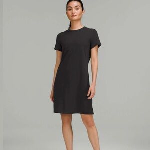 Lululemon Classic-Fit Cotton-Blend T-Shirt Dress – Black